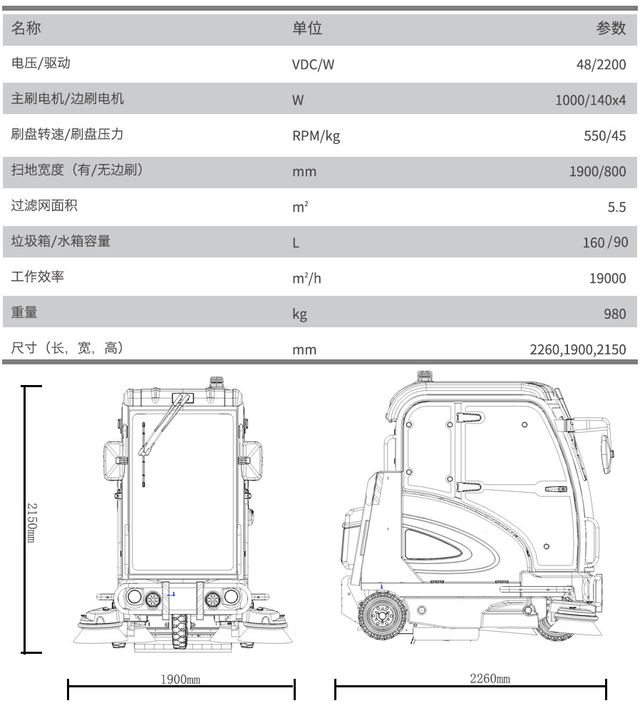 S1900ED探路者扫地车|高美智慧型驾驶式扫地机(图7)